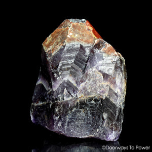 Auralite 23 Twin Crystal Altar Stone Red Hematite Tip & Sunken Record keeper (RARE)