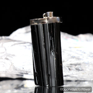 Black Tourmaline Energy Protection Crystal Pendant