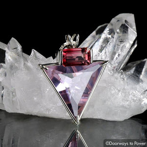 Ruby Lavender Quartz & Pink Tourmaline Angelic Star Pendant