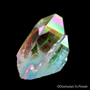 Angel Aura Lemurian Light Quartz Crystal with Tantric Twin & Record Keeper 'SYNTHESIS'