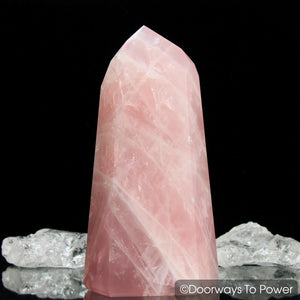 John of God Rose Quartz Master Dow Casa Crystal w/ Rainbows