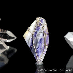 Violet Flame Opal Crystal Pendant .925 SS