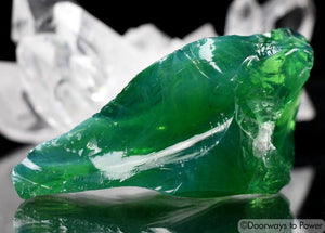 Luminescent Pleiaidan Green Monatomic Andara Crystal