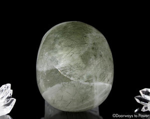 Rutilated Quartz Epidote Crystal Skull 'Epidosis'