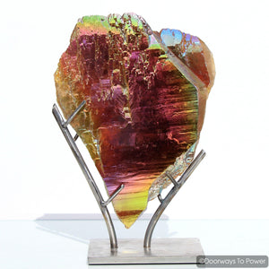 Himalayan Quartz Golden Rose Aura Tabular Crystal Sculpture