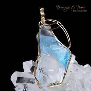 Oracle Eye 5D Monatomic Andara Crystal Pendant 14k