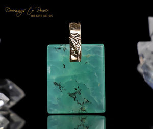 Chrysoprase Light Language Pendant ™ 14k Gold