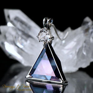 Tanzanite Aura Danburite Quartz Vogel Star of David Pendant