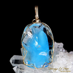 Sirius Blue Oracle Eye Cosmic Ice Andara Pendant 14k