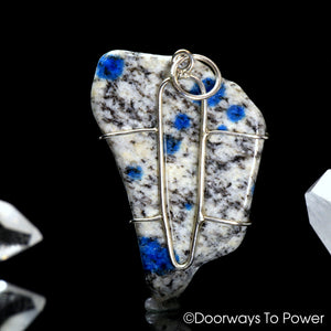 K2 Stone Azurite Himalayan Quartz Crystal Healing Pendant