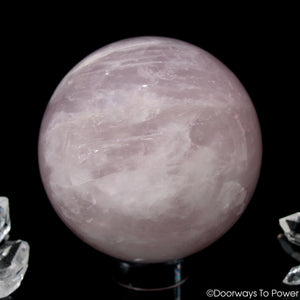 John of God Blessed Rose Quartz Healing Crystal Sphere