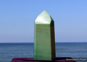 10.5" John of God Casa Crystal Point Green Aventurine Master Dow