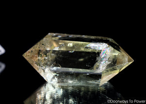 John of God Crystal Citrine Double Terminated Quartz Casa Crystal w/ Rainbows