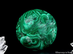 Malachite Crystal Sphere A +++ Collectors Quality