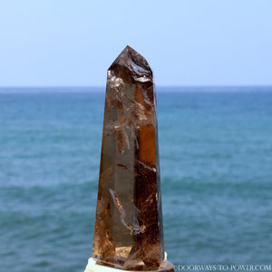 7.3" Striking John of God Smokey Quartz Crystal Point