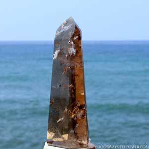 7.3" Striking John of God Smokey Quartz Crystal Point