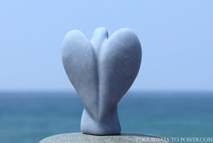 Beautiful 2.94" ANGELITE ANGEL Hand Carved Peru