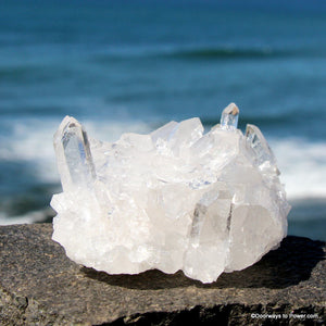 3.5" John of God Quartz Cluster Channeling Record Keeper Crystal