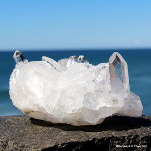 3.5" John of God Quartz Cluster Channeling Record Keeper Crystal