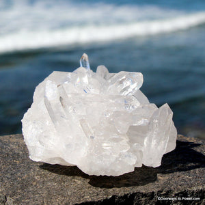 3.5" John of God Quartz Cluster Channeling Record Keeper Crystal