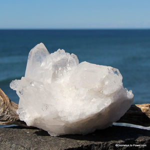 Powerful 4.68" John of God Healing Quartz Twin Record Keeper Crystal Cluster