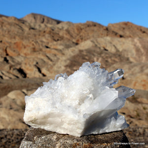 4.9" John of God Quartz Cluster Twin Record Keeper Crystal 1.8 lbs