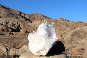 4.9" John of God Quartz Cluster Twin Record Keeper Crystal 1.8 lbs