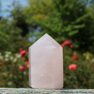 John of God Rose Quartz Heart Chakra Energy Crystal Point