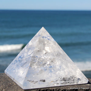 3.5" John of God Quartz Pyramid Devic Temple Healing Crystal