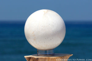 Rare Scolecite Synergy 12 Stone Crystal Sphere A +++ Top Quality