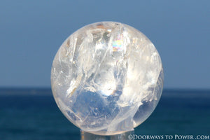 Rare 2.65" Satyaloka Azeztulite Sphere Azozeo Super Activated