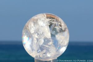 Rare 2.65" Satyaloka Azeztulite Sphere Azozeo Super Activated