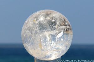 Rare 2.38" Satyaloka Azeztulite Sphere Azozeo Synergy 12 Stone