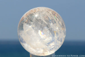 Rare 2.38" Satyaloka Azeztulite Sphere Azozeo Synergy 12 Stone