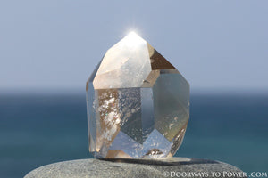 Beautiful John of God Citrine Temple Heart Dow Prosperity Crystal Point