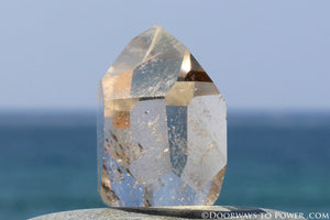 Beautiful John of God Citrine Temple Heart Dow Prosperity Crystal Point