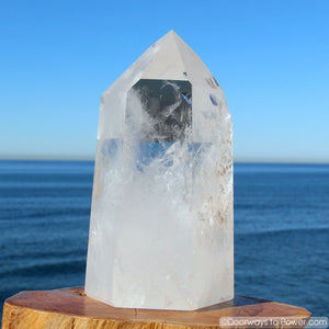 Striking 9.5" John of God Channeling Devic Temple Crystal Altar Stone