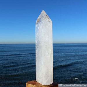 Exquisite 22" John of God Casa Healing Crystal Tower 35 lbs