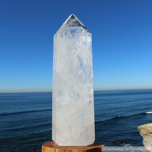 Exquisite 22" John of God Casa Healing Crystal Tower 35 lbs