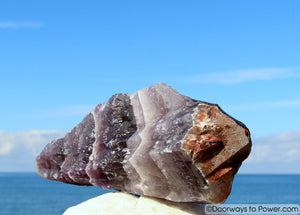 Big 10" Auralite 23 Crystal Wand Azozeo Activated w/ Red Tip 2.5 lbs