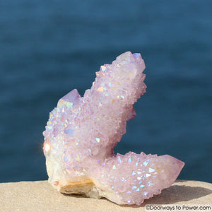 Angel Aura Citrine Spirit Quartz Crystal Cluster w/ Record Keeper *RESERVED for NIKDOWN