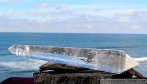 10.5" John of God Crystal 12 Sided Vogel Healing Energy Wand RARE