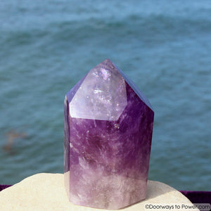 4.3" John of God Crystal Blessed Amethyst Casa Healing Point 1.5 lbs
