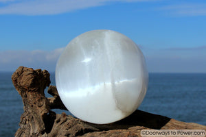 4.6" Selenite Energy Clearing Crystal Sphere