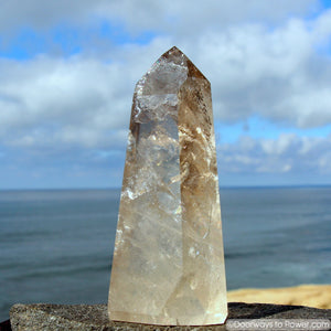 Beautiful 5.5" John of God Citrine Casa Master Crystal with Dow, Devic Temple & More