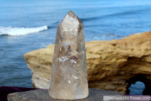 Beautiful 5.5" John of God Citrine Casa Master Crystal with Dow, Devic Temple & More