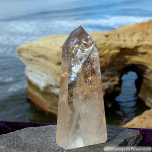 Beautiful 5.5" John of God Citrine Casa Master Crystal with Dow, Devic Temple & More