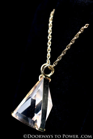 14k Gold Star of David Vogel Crystal Pendant