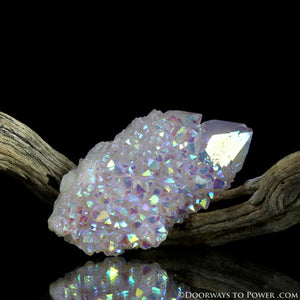Angel Aura Druzy Spirit Quartz Twin Crystal Cluster