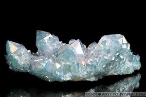 Aqua Aura Crystal Cluster w/ Master Record Keeper & Twin